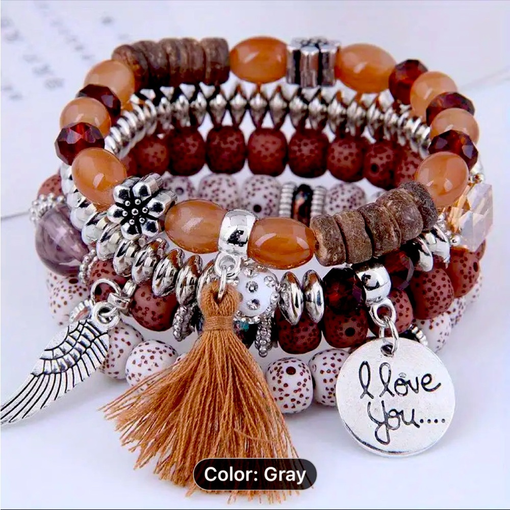 Women’s 4 Lovely Bracelets worn as set